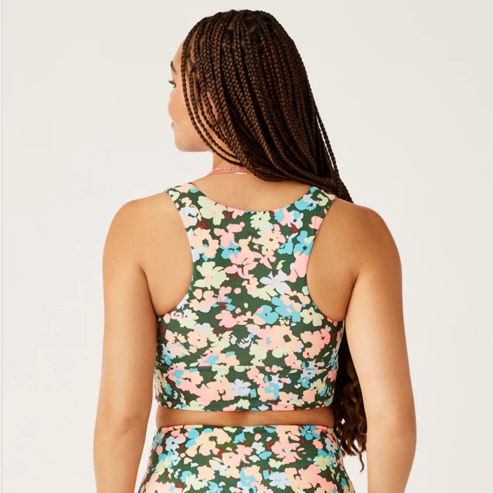 Carve Designs Floral Bikini Top - Green, Pink, Blue